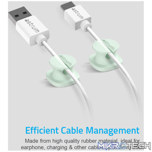 CO060 Mini Cable Organizer Clips - 4 Piece Set for Cable Management- Green - Image 3